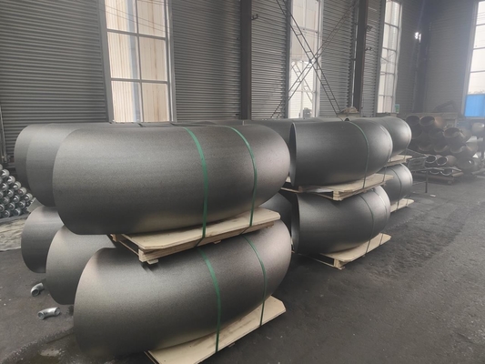 426mm Gost en10253-2 van de Stuiklaselleboog Astm-Norm zandstraalt het Zwarte Schilderen