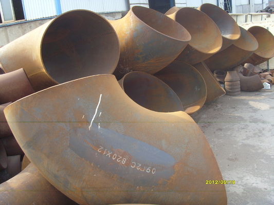 DN820*12mm Vloeistaal 22mm van Lasellebogen het Zwarte Opgepoetst schilderen